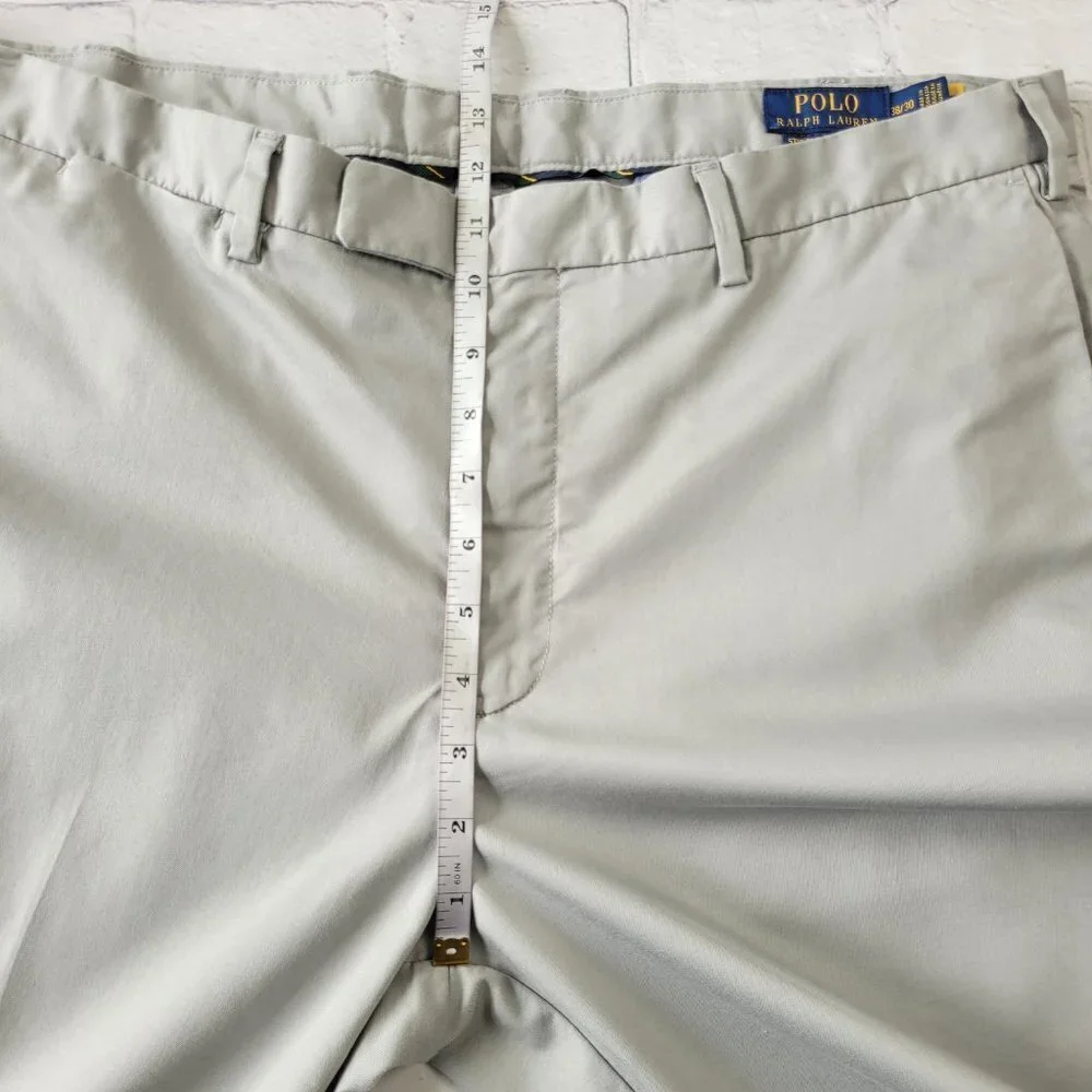 ✅ Polo Ralph Lauren men’s gray lightweight stretch straight leg pants size 38